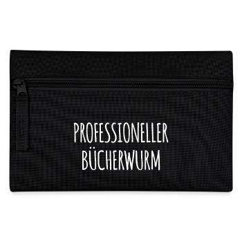 Professioneller Bücherwurm - Federtasche - Schwarz - Vorne