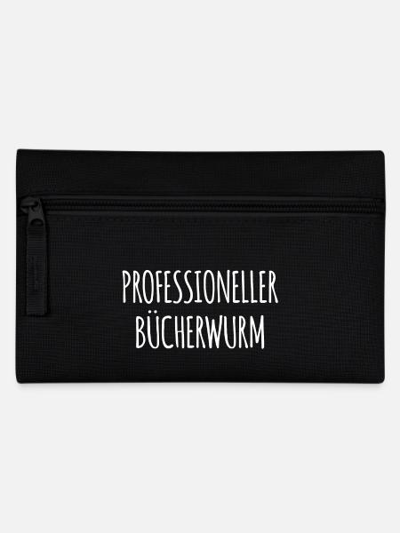 Professioneller Bücherwurm - Federtasche - Schwarz