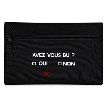 Avez vous bu t-shirt humour apéro - Trousse - noir - Devant