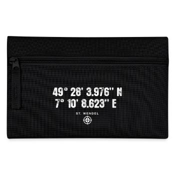 St. Wendel Geocacher Geschenk Standort GPS Stadt - Federtasche - Schwarz - Vorne