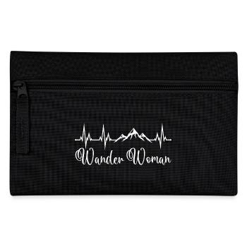 Wander Woman Wandern Herzschlag Berge Wanderwoman - Federtasche - Schwarz - Vorne
