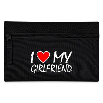 I love my girlfriend - Pencil Case - black - Front