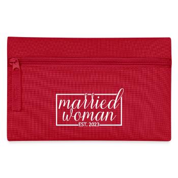 2023 Brautdusche Hochzeitsgeschenk - Federtasche - Rot - Vorne