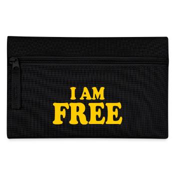 I am free - Federtasche - Schwarz - Vorne