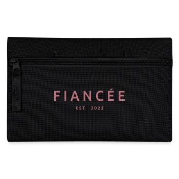 Fiancée Est. 2023 Fiançailles Douche nuptiale Mariage - Trousse - noir - Devant
