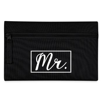 Mr. Matching Couple Engagement Wedding Honeymoon - Pencil Case - black - Front