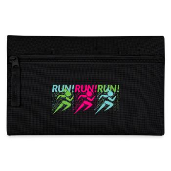 Jogging, Running, Athletes - Pencil Case - black - Front