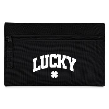 St. Patrick's Day Geschenk Kleeblatt Männer, Frauen, Kinder - Federtasche - Schwarz - Vorne
