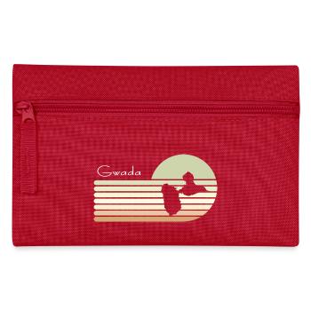 Beautiful gift idea map of guadeloupe 971 gwada - Pencil Case - red - Front