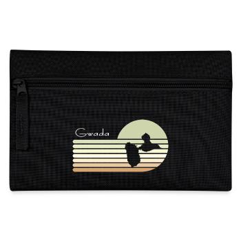 Schöne Geschenkidee Karte von guadeloupe 971 gwada - Federtasche - Schwarz - Vorne