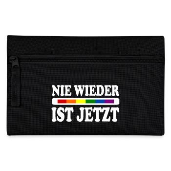 Nie wieder ist jetzt - Federtasche - Schwarz - Vorne