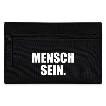 Mensch sein - Federtasche - Schwarz - Vorne