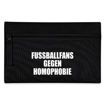 fußballfans gegen homophobie - Federtasche - Schwarz - Vorne