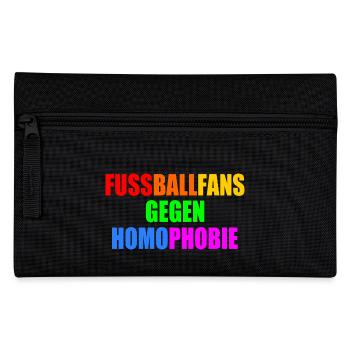fußballfans gegen homophobie - Federtasche - Schwarz - Vorne