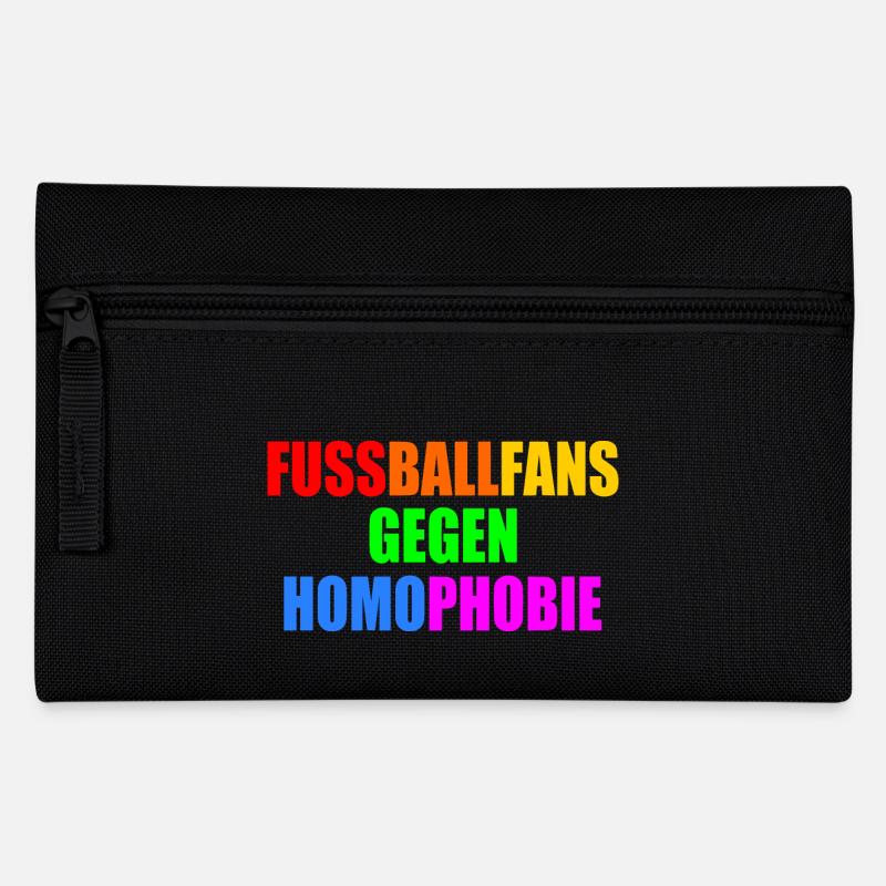 fußballfans gegen homophobie - Federtasche - Schwarz