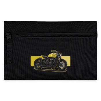 Bobber // Custom // Motorcycle - Pencil Case - black - Front