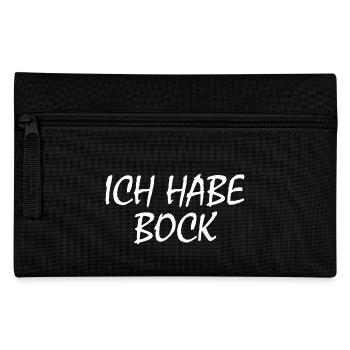 Ich habe bock - Federtasche - Schwarz - Vorne