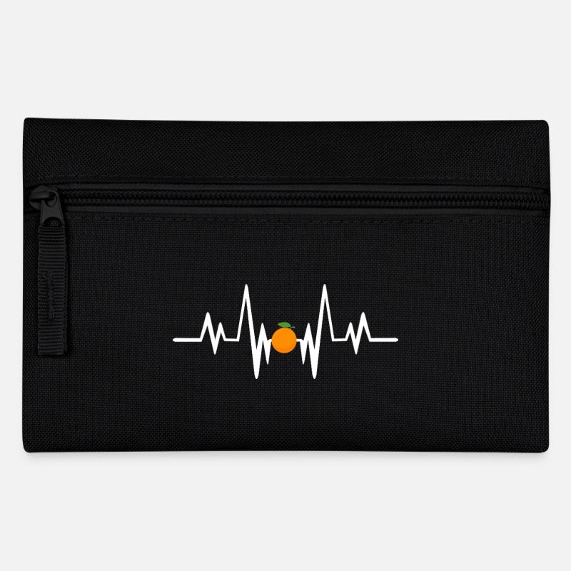 Battement de cœur orange - Trousse - noir