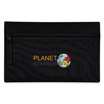 Planet logo wit - Pencil Case - black - Front