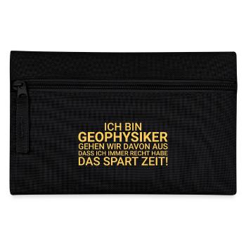 Geophysiker Zeit Sparen Geophysik - Federtasche - Schwarz - Vorne