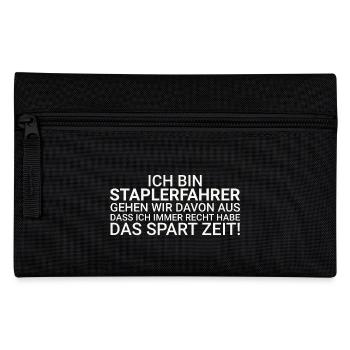 Forklift Driver Save Time Forklift Driver - Pencil Case - black - Front