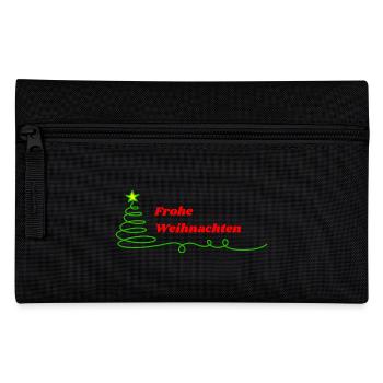 Frohe Weihnachten - Minimalistisch - Federtasche - Schwarz - Vorne