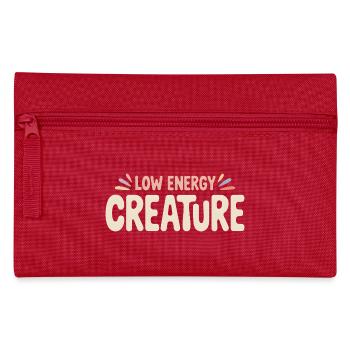 Low Energy | Relaxed animal humor - Pencil Case - red - Front