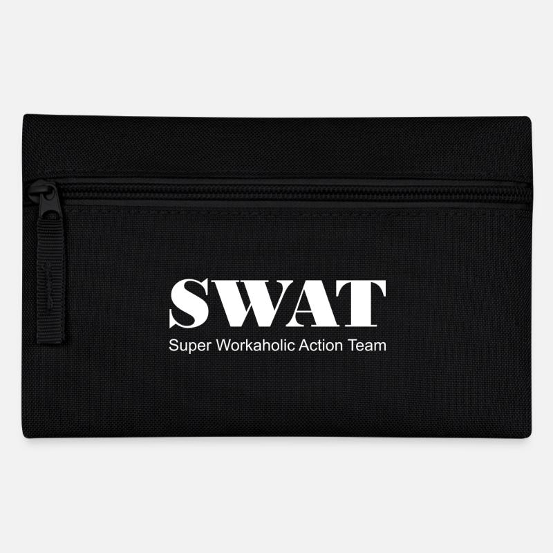 Swat weiss - Federtasche - Schwarz