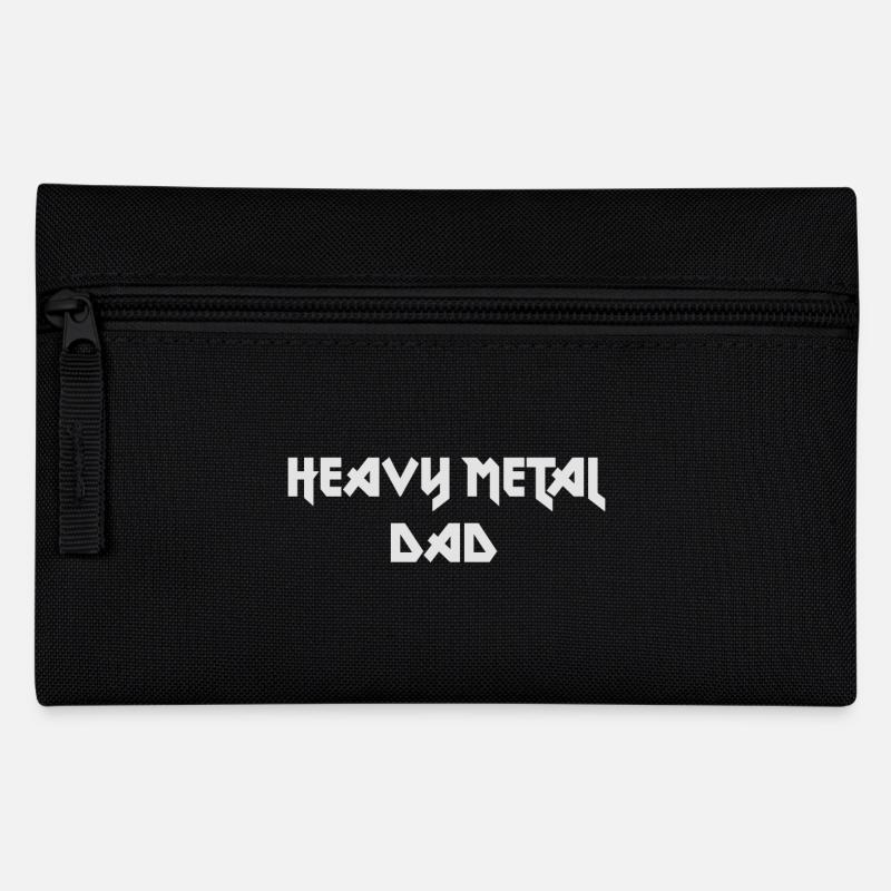 heavy metal dad - Pencil Case - black