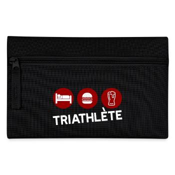 Triathlète humour cadeau - Trousse - noir - Devant