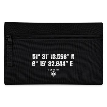 Geldern Geocacher Geschenk Standort GPS Stadt - Federtasche - Schwarz - Vorne
