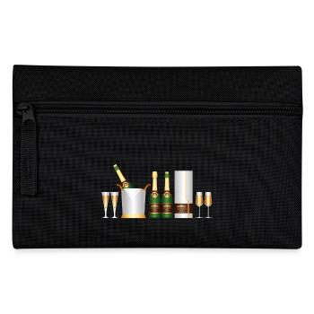Ensemble de vin mousseux - Trousse - noir - Devant