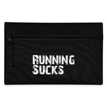 Running Sucks en cours d'exécution Fitness Motto Sport - Trousse - noir - Devant
