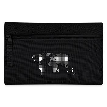Pixel Weltkarte - Federtasche - Schwarz - Vorne