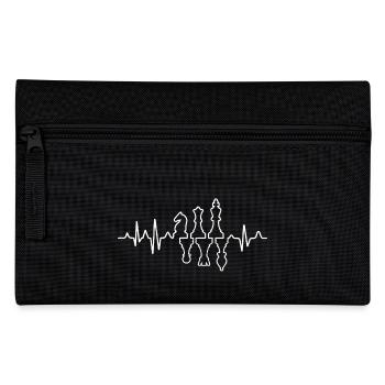 Chess Heartbeat Tshirts - Pencil Case - black - Front