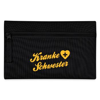 kranke schwester - Krankenschwester - Karnevall - Federtasche - Schwarz - Vorne