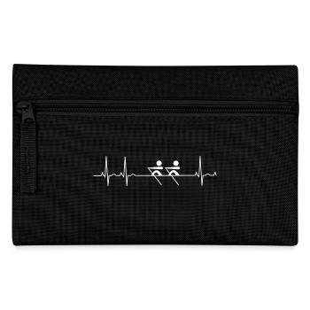 Liebe Rudern Ruderer Rowing EKG - Federtasche - Schwarz - Vorne