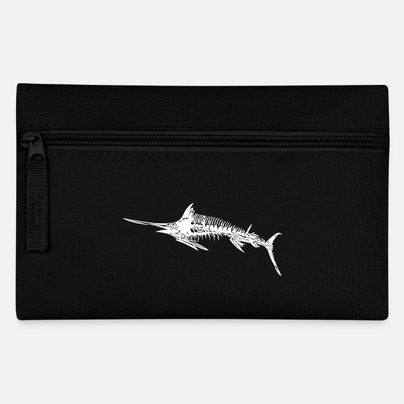 Schwertfisch Skelett - Federtasche - Schwarz