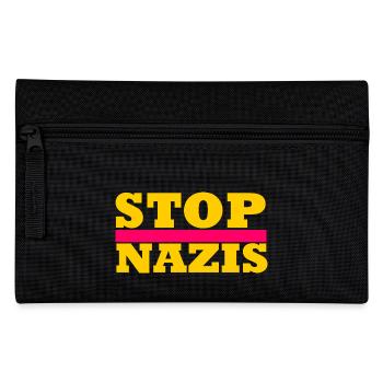 Stop Nazis - Federtasche - Schwarz - Vorne