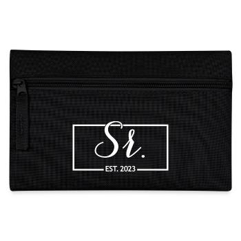 Sr. Est. 2023 Fiançailles pour la fête de mariage du marié - Trousse - noir - Devant