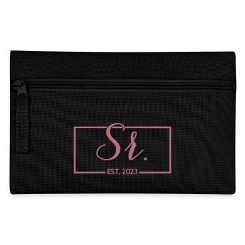 Sr. Est. 2023 Fiançailles pour la fête de mariage du marié - Trousse - noir - Devant