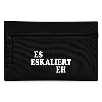 Es eskaliert eh - Federtasche - Schwarz - Vorne