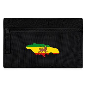Lion of Judah Jamaica Rasta Flag Map of Jamaica - Federtasche - Schwarz - Vorne