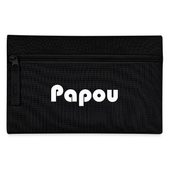 PAPOU. PAPA. FÊTE DES PÈRES. BONNE FÊTE PAPA - Trousse - noir - Devant