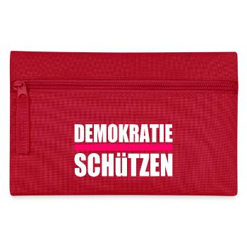 Demokratie schützen - Federtasche - Rot - Vorne