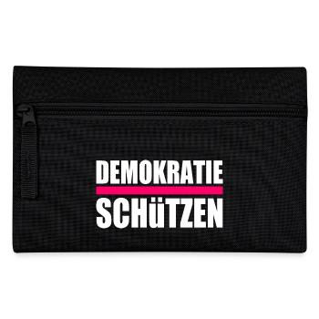 Demokratie schützen - Federtasche - Schwarz - Vorne