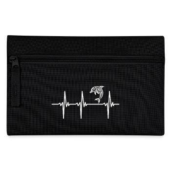 Heartbeat for cuddly dolphins - Pencil Case - black - Front