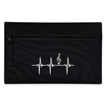 Heartbeat for clef music tattoo - Pencil Case - black - Front