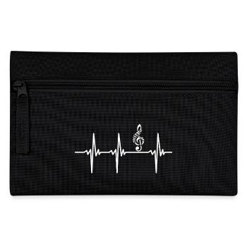 Heartbeat for Music Tattoo Clef - Pencil Case - black - Front