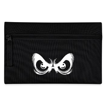 Angry eyes with fixed gaze - Pencil Case - black - Front
